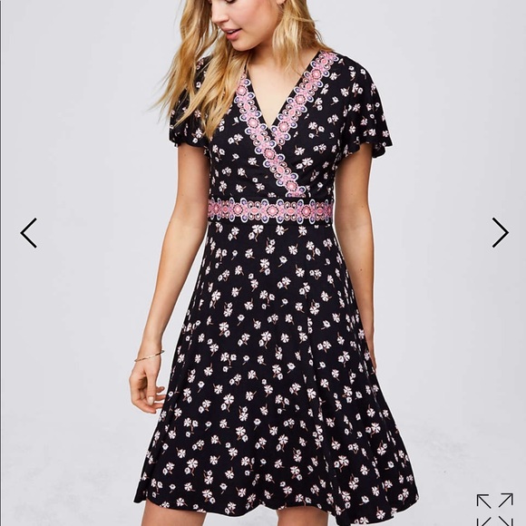 floral wrap dress loft